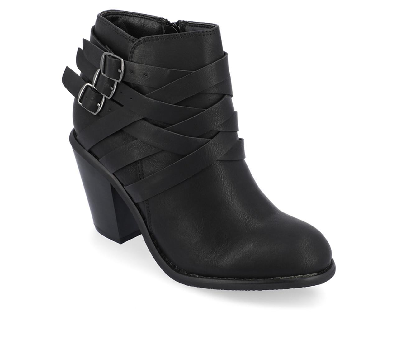 Women's Journee Collection Strap Wide Width Booties