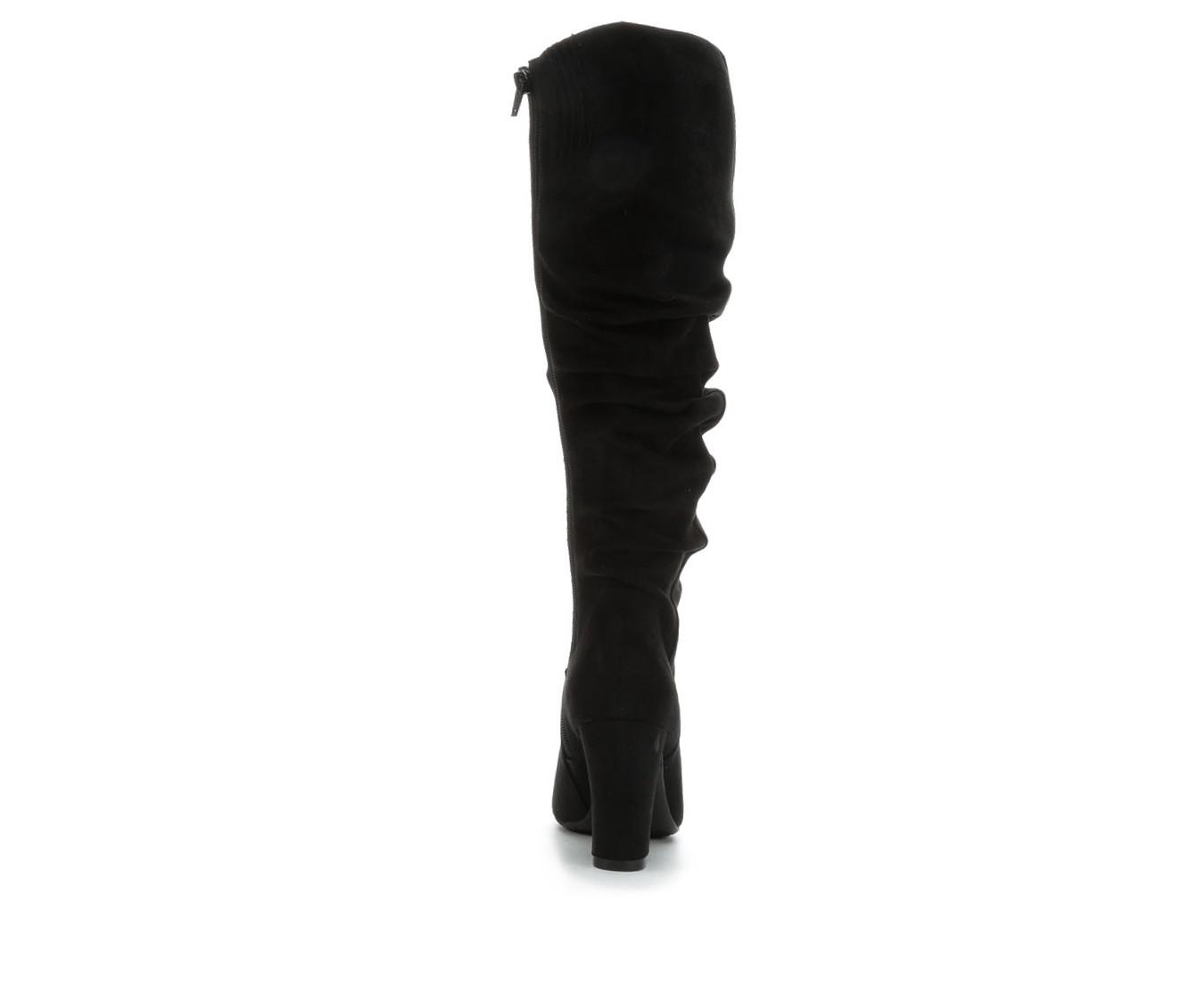 Ruched knee best sale high boots