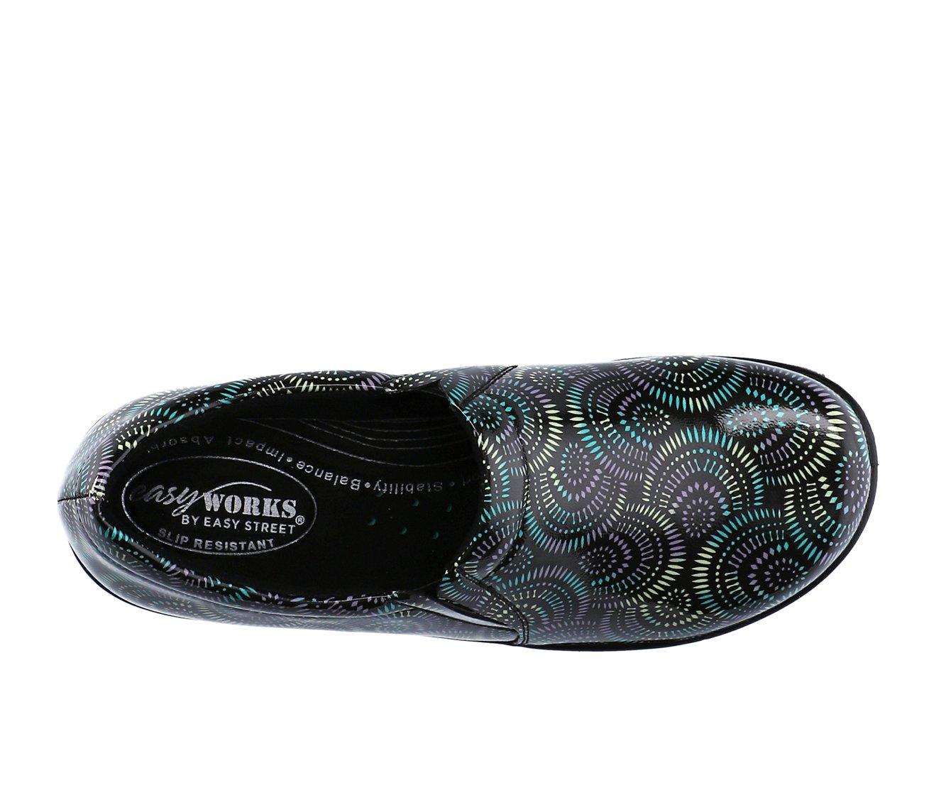 Women's Easy Works by Easy Street Tiffany Iridescent Slip-Resistant Clogs