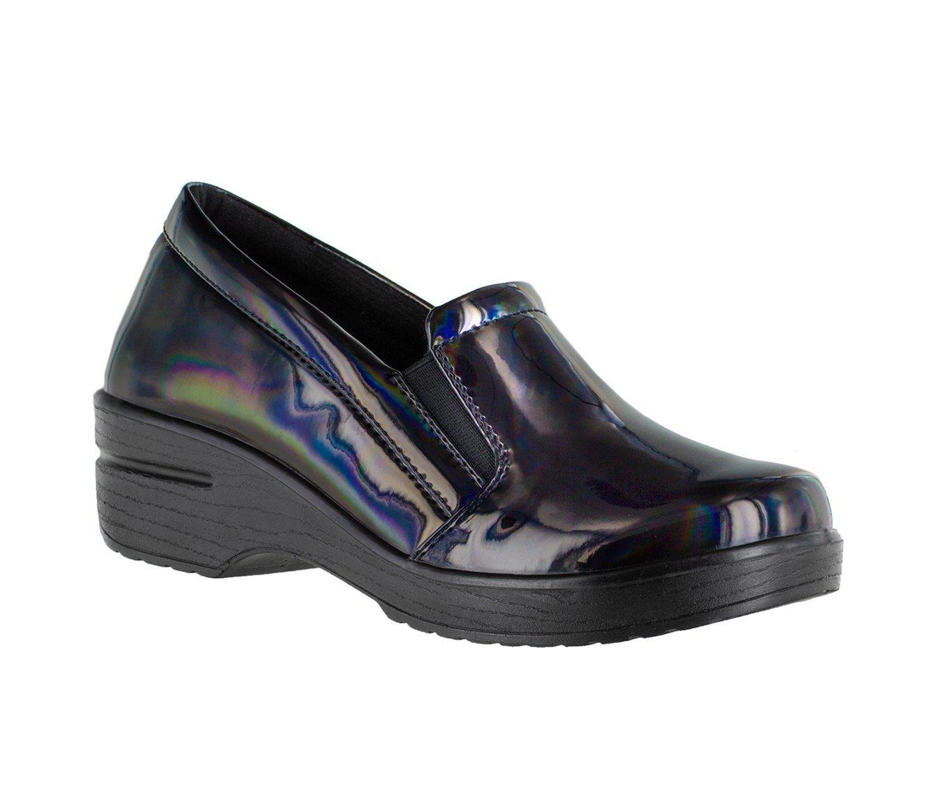 Women's Easy Works by Easy Street Leeza Irisdescent Slip-Resistant Clogs