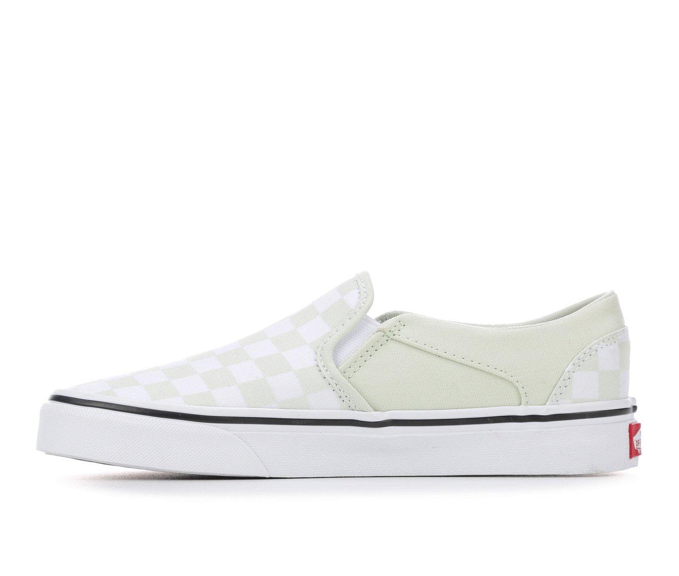 Slip on vans asher hot sale checkers