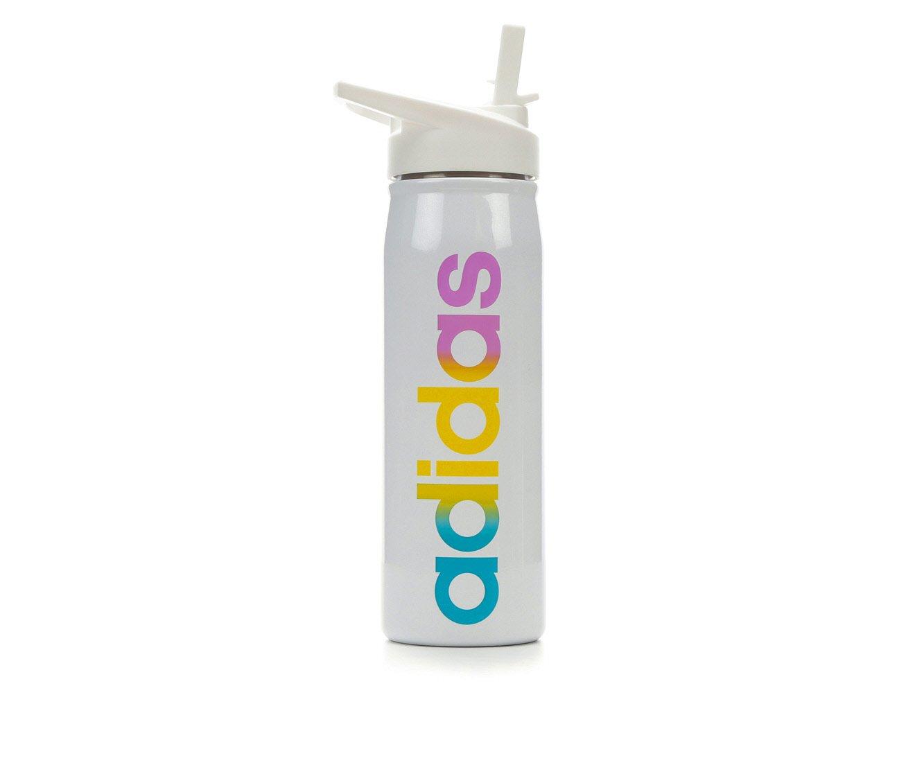 adidas Steel 600 ML Water Bottle with Straw, Color: Stnls Stl