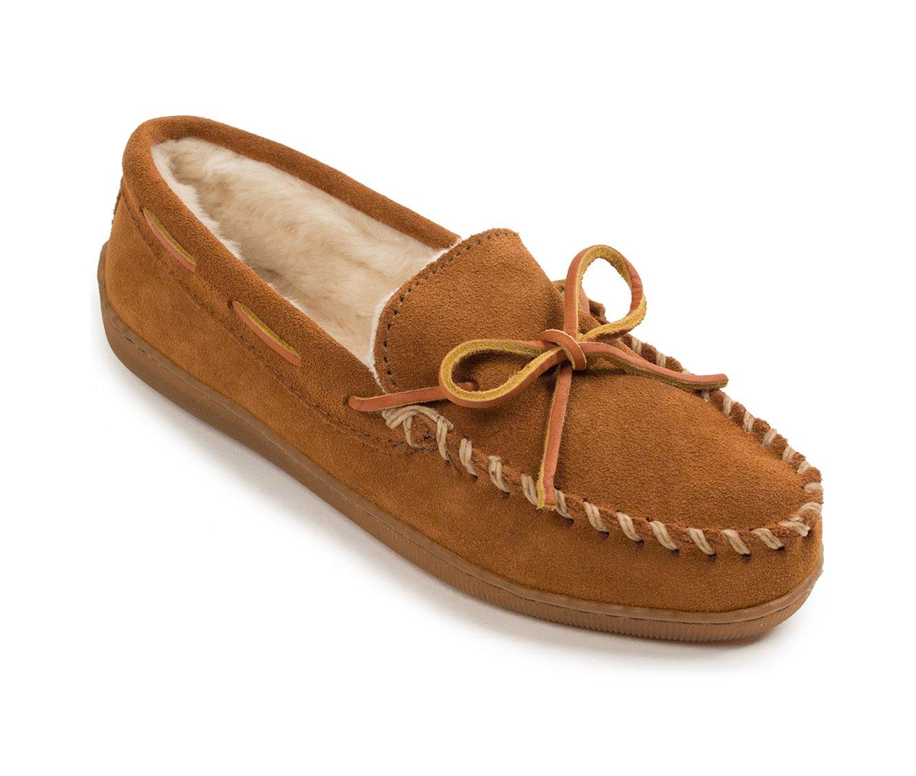 Minnetonka Women's Pile Lined Hardsole Moccasins