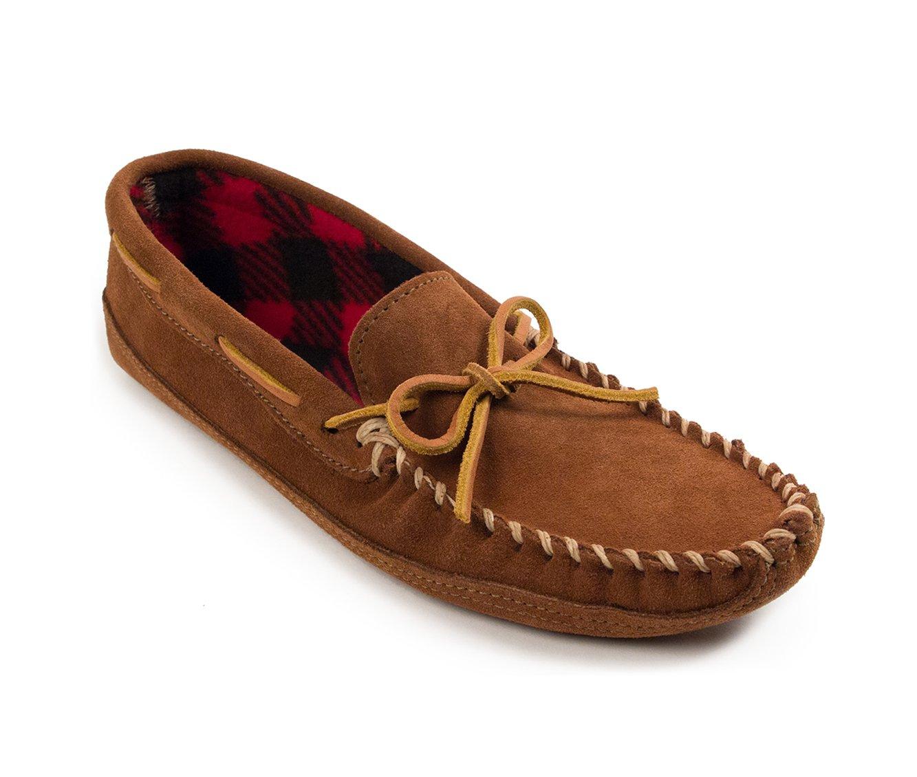 Minnetonka Men's Double Bottom Fleece Moccasins