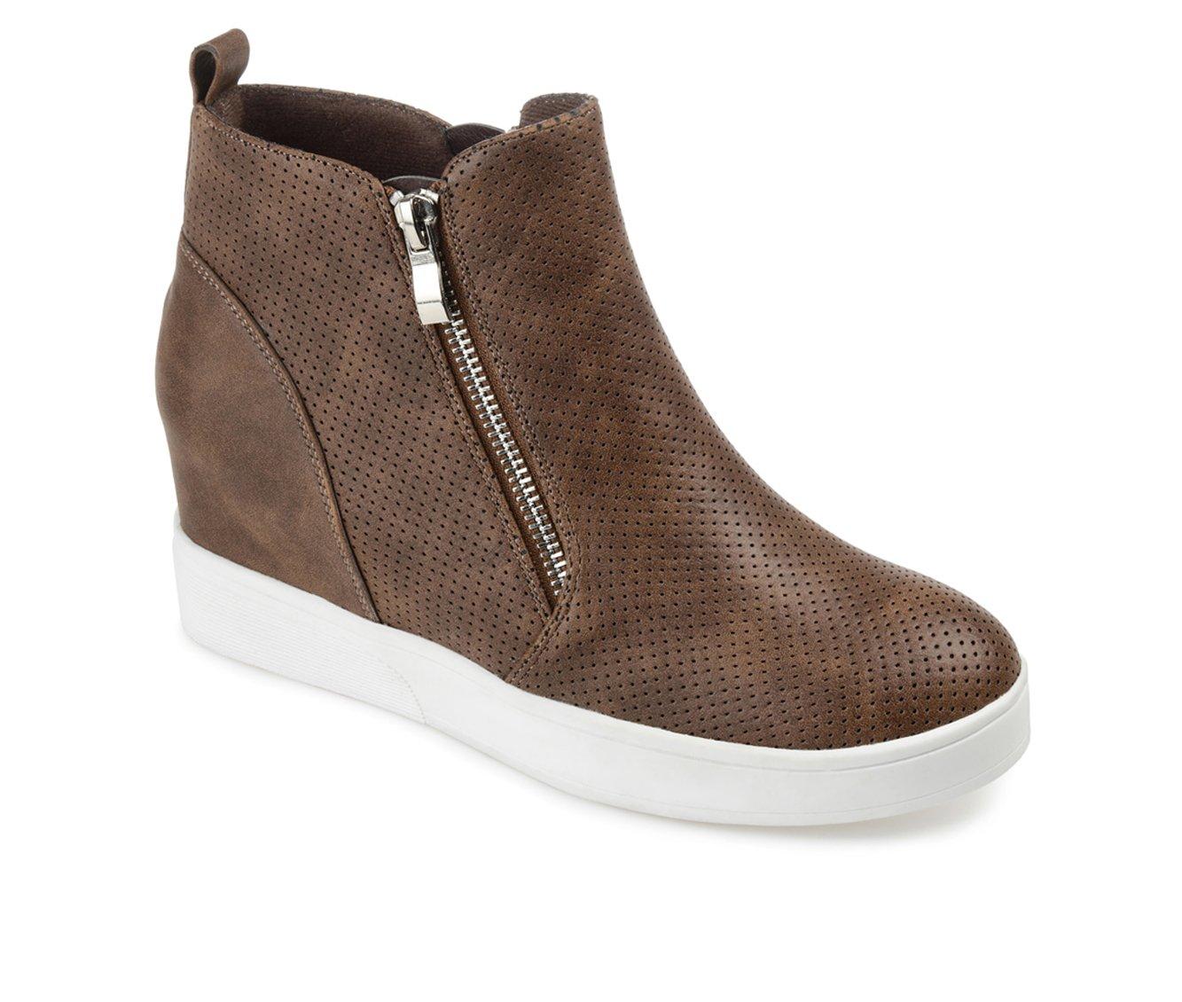 Journee collection clara wedge sneaker on sale