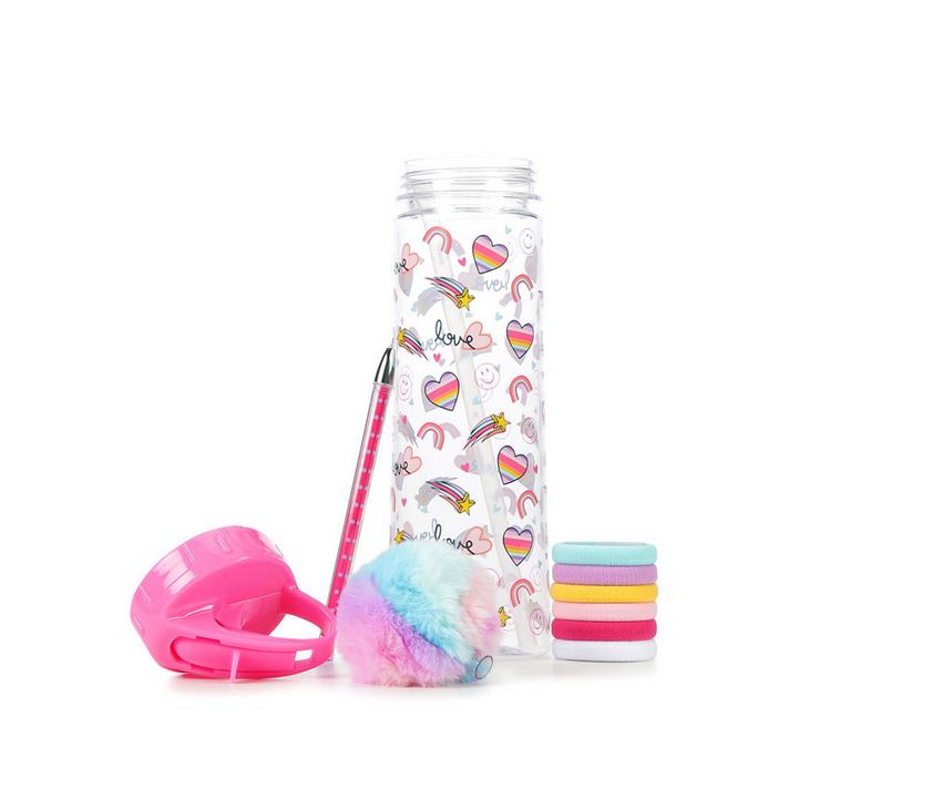 Capelli New York Water Bottle and Hair Accessories Set