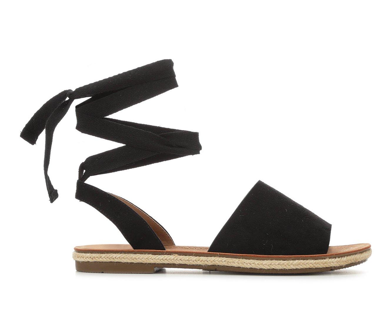 Black tie up online sandals