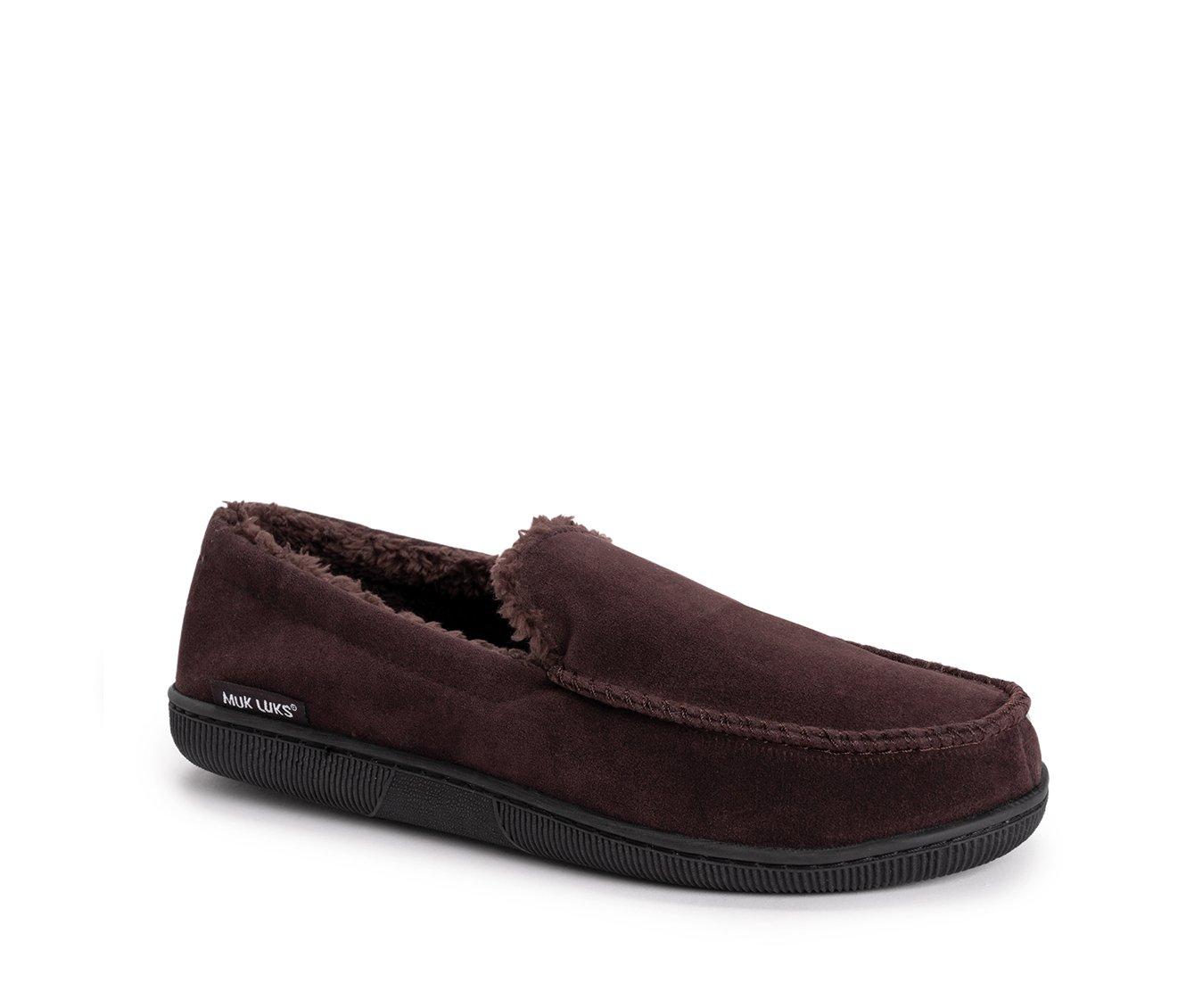 MUK LUKS Men's Fuax Suede Moccasin Slippers