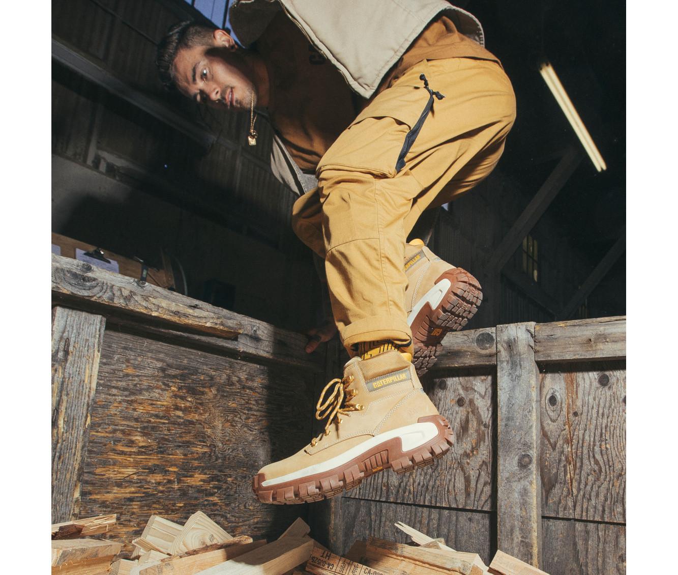 Men's Caterpillar Invader Steel Toe Work Boots | Shoe Carnival