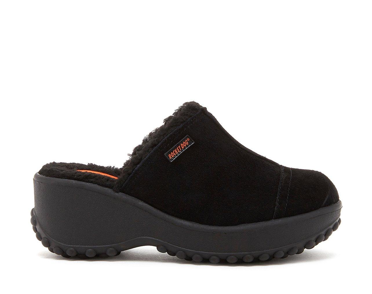 Fran nubuck cheap black clogs