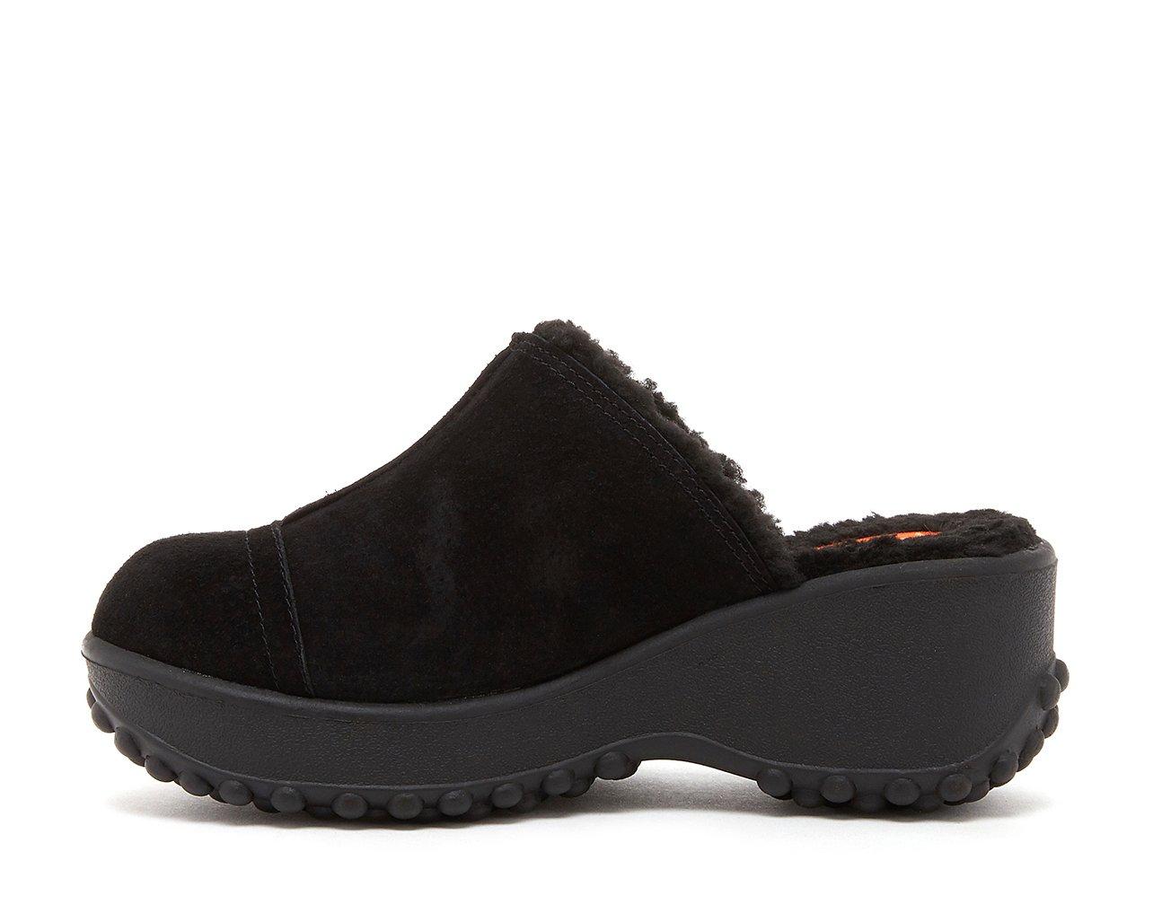 Fran Nubuck Women's Black Clogs