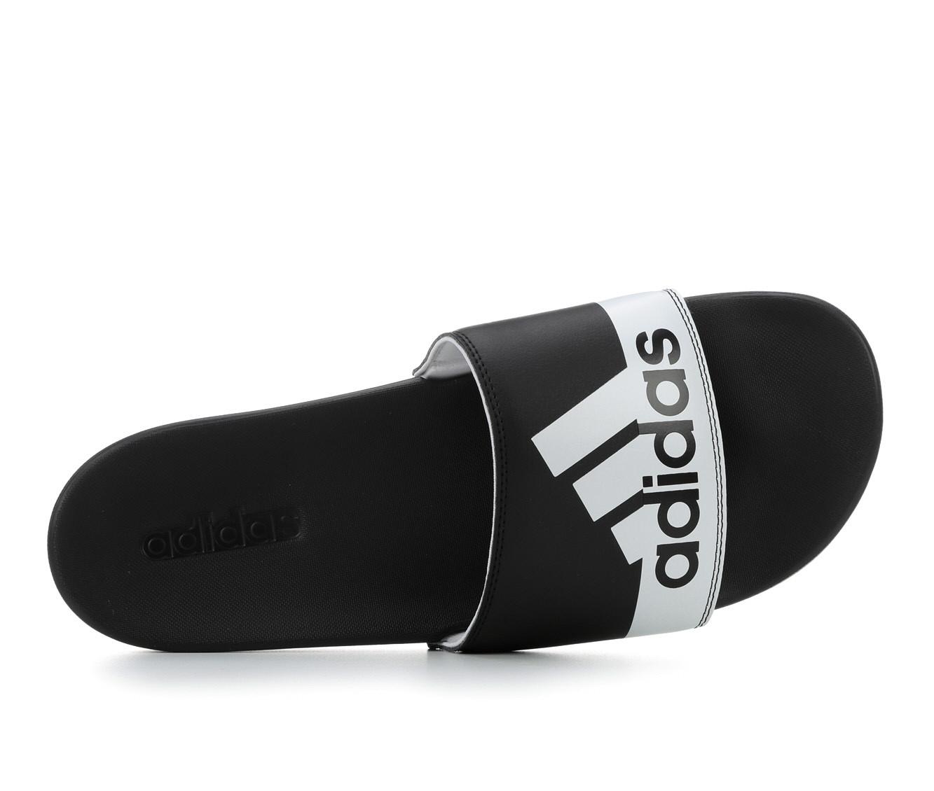 Adidas adilette cloudfoam hot sale plus logo slides