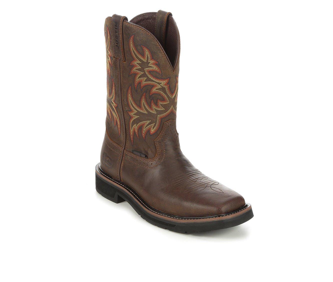 Justin steel outlet toe boots