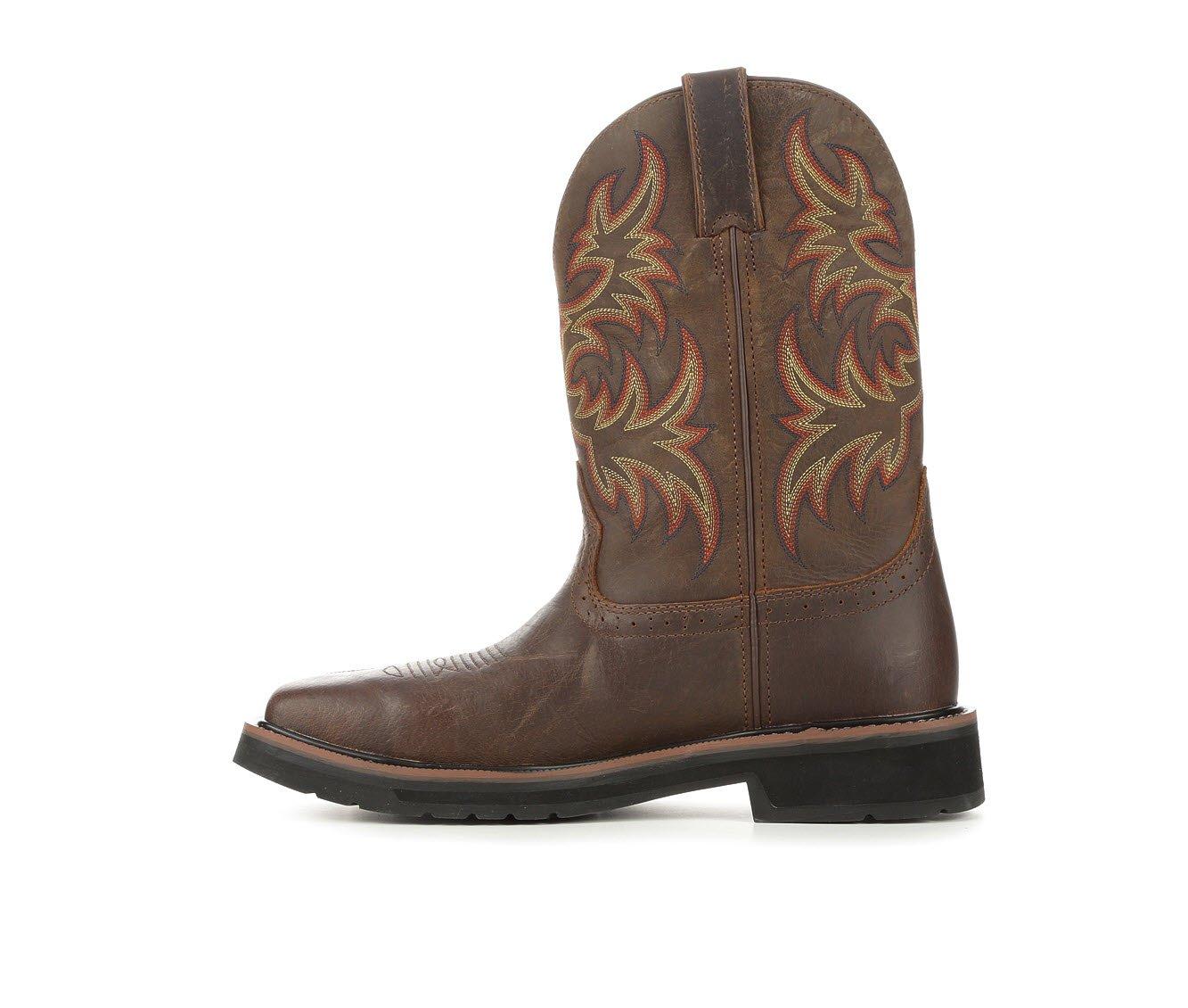 Justin stampede outlet square toe boots