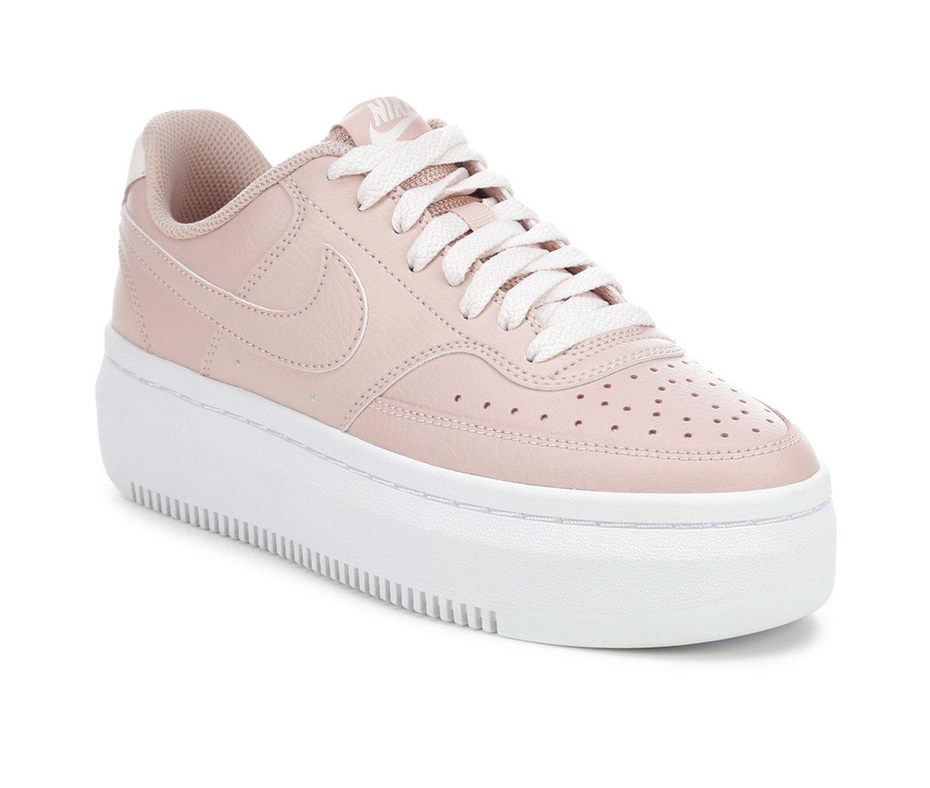 Pink discount platform nikes