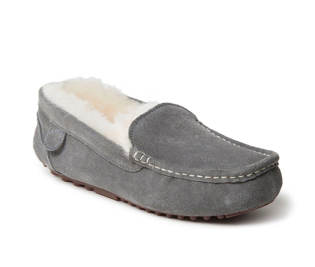 Fireside by Dearfoams Women's Mel Genuine Shearling Moccasin Slippers