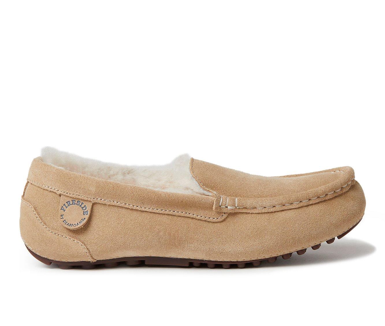 Fireside by Dearfoams Women's Mel Genuine Shearling Moccasin Slippers