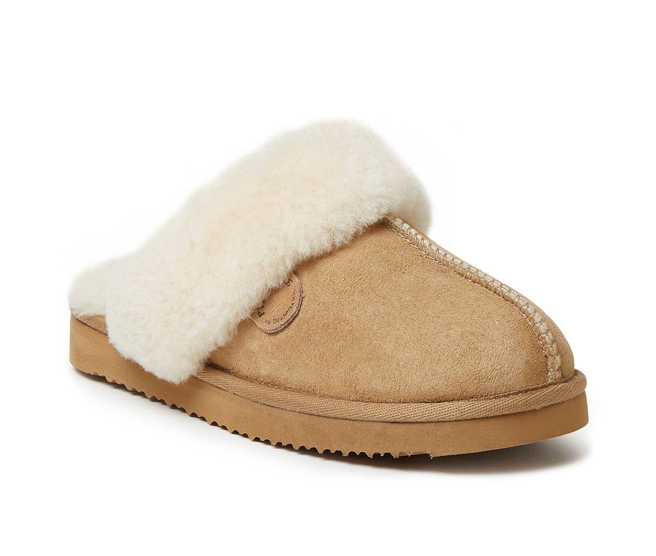 Fireside by Dearfoams Women's Sydney Genuine Sherling Scuff Slippers