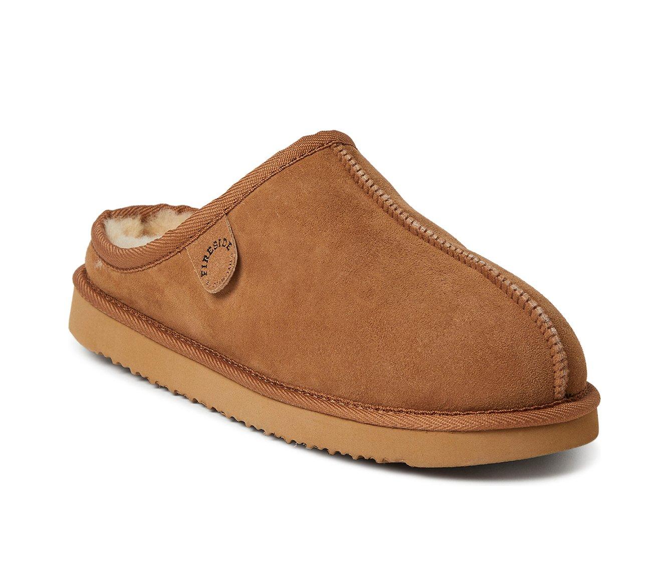 Fireside by Dearfoams Men's Grafton Genuine Shearling Clog Slippers