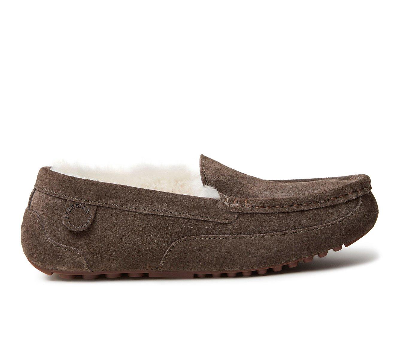 Fireside by Dearfoams Men's Melbourne Genuine Shearling Moccasin Slippers