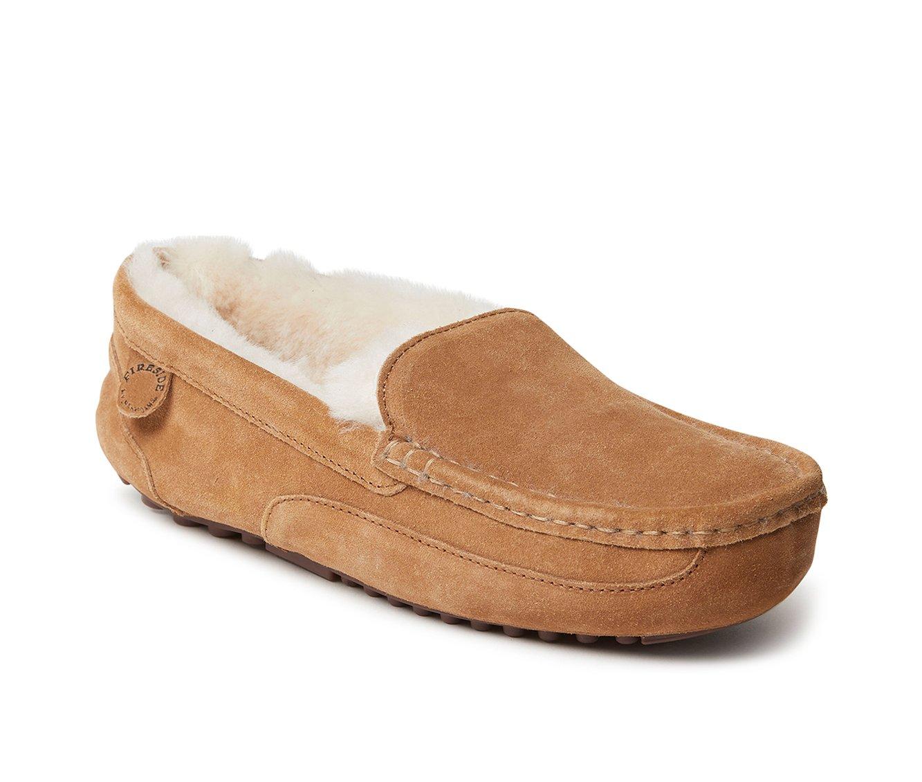 Fireside by Dearfoams Men's Melbourne Genuine Shearling Moccasin Slippers