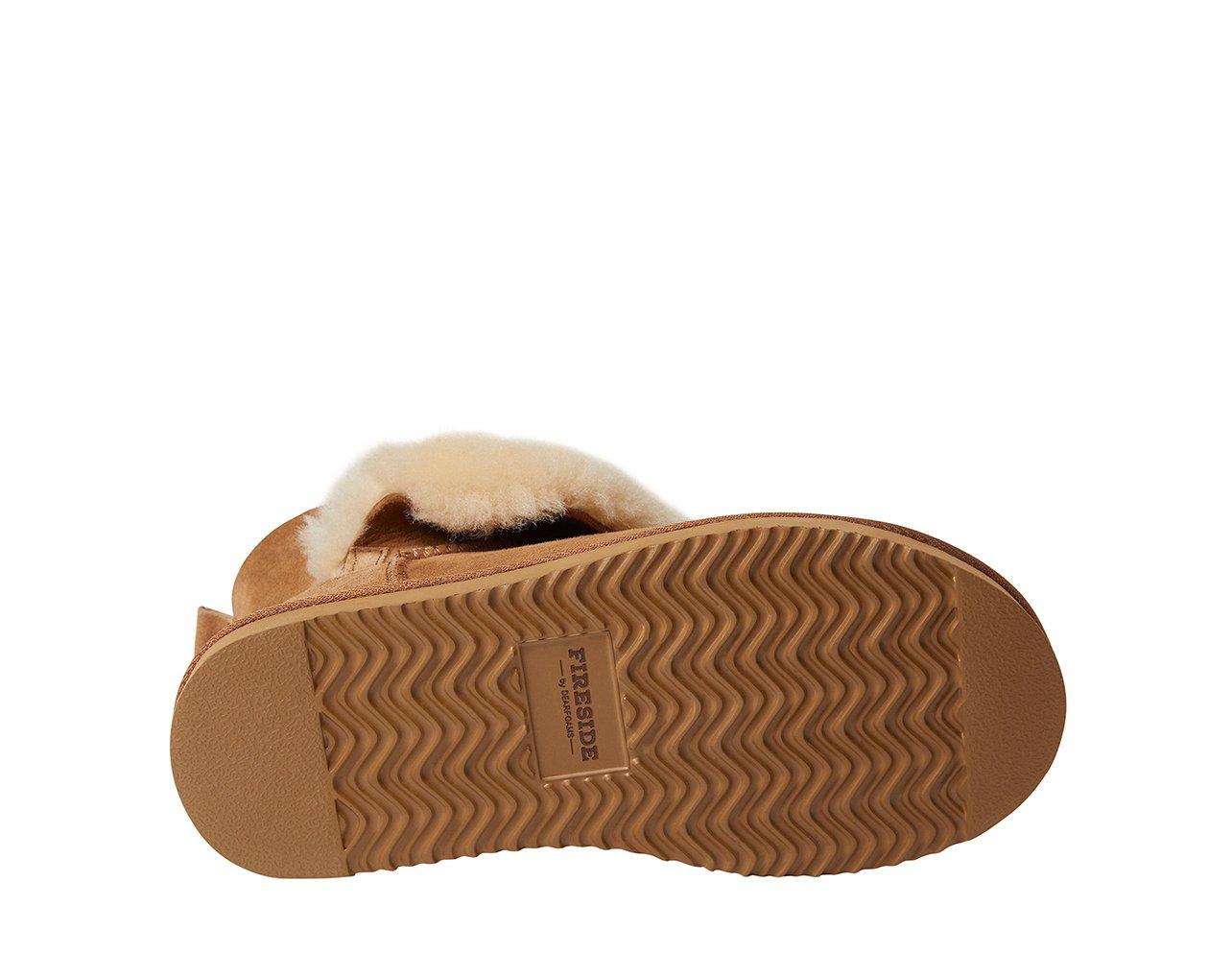 Fireside by Dearfoams Women s Perth Foldover Bootie Slippers