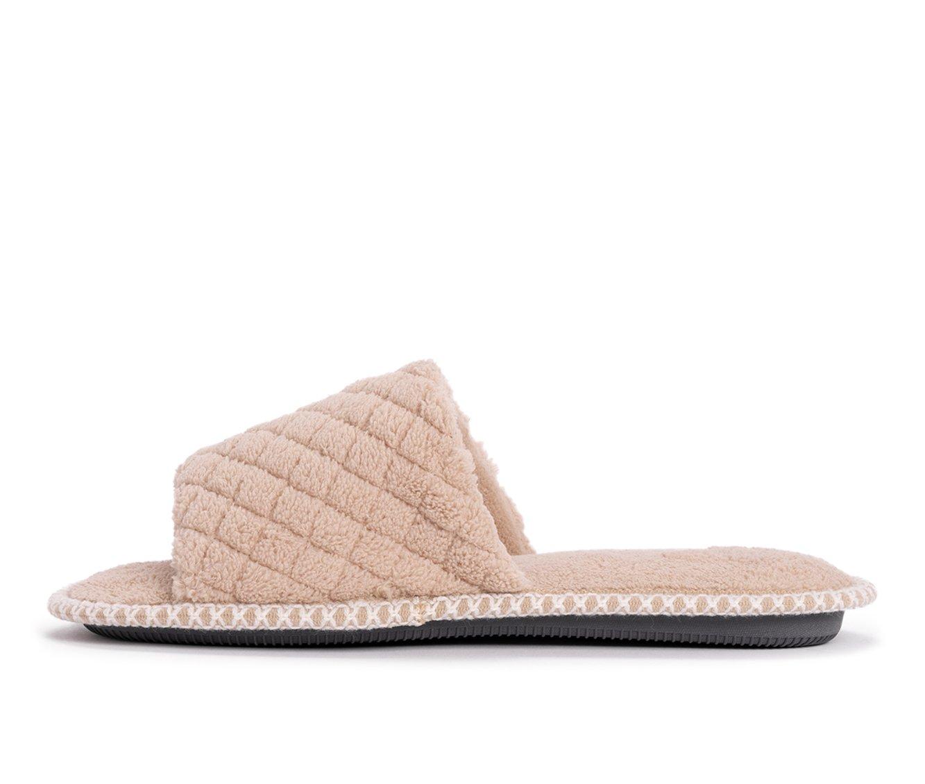 MUK LUKS Sally Micro Chenille Open Toe Scuff Slippers