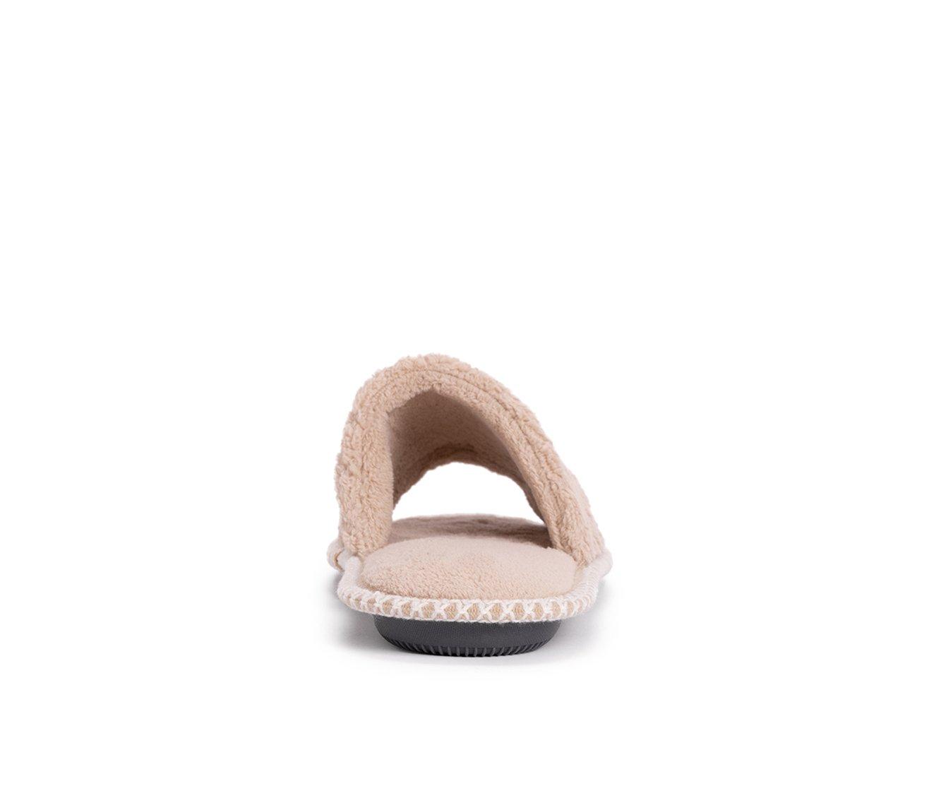 MUK LUKS Sally Micro Chenille Open Toe Scuff Slippers