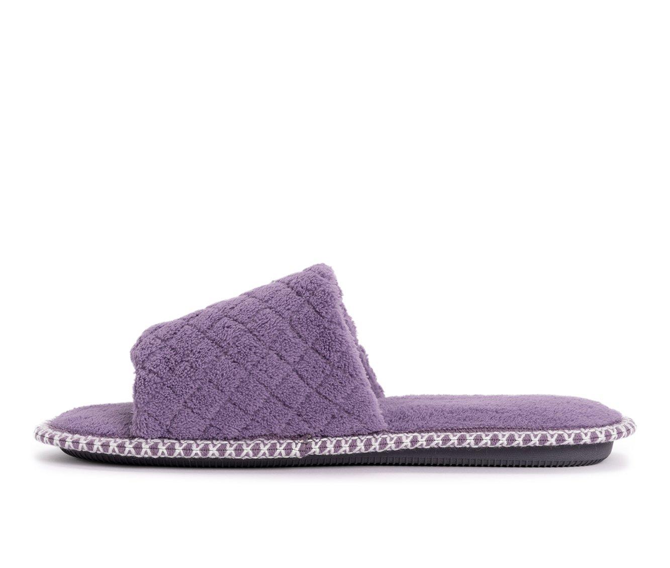 MUK LUKS Sally Micro Chenille Open Toe Scuff Slippers