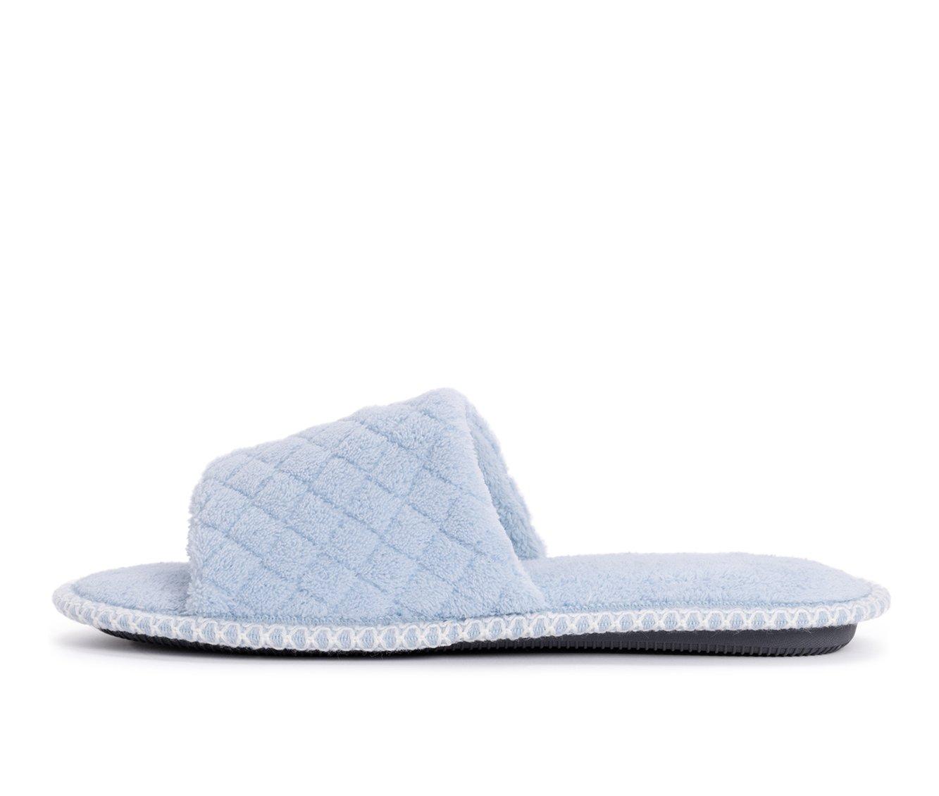 MUK LUKS Sally Micro Chenille Open Toe Scuff Slippers