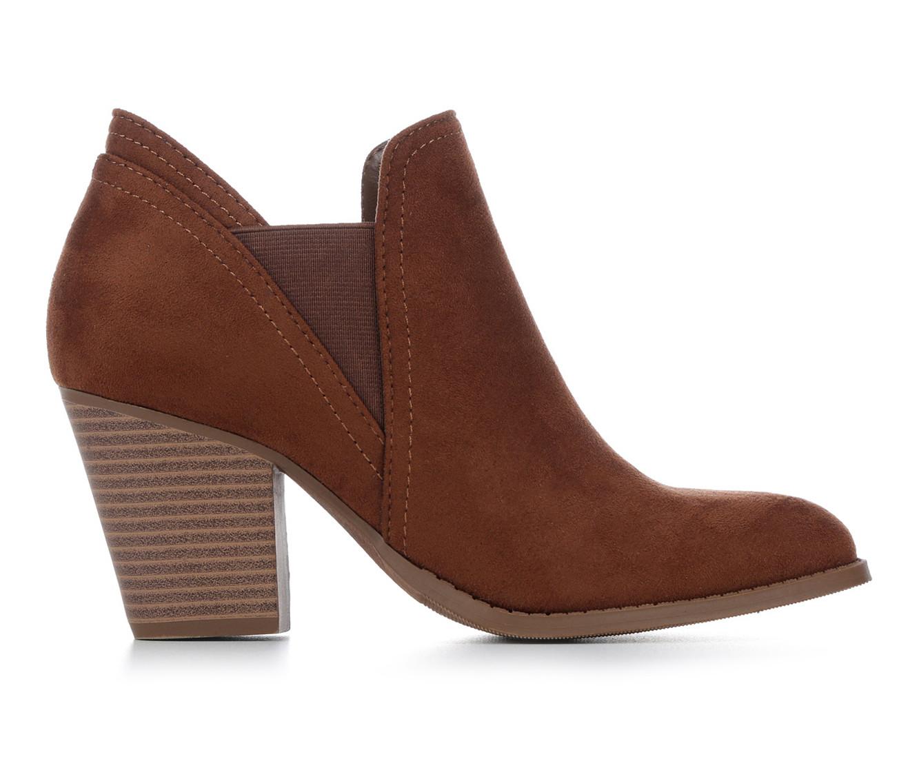 Womens brown heeled outlet boots