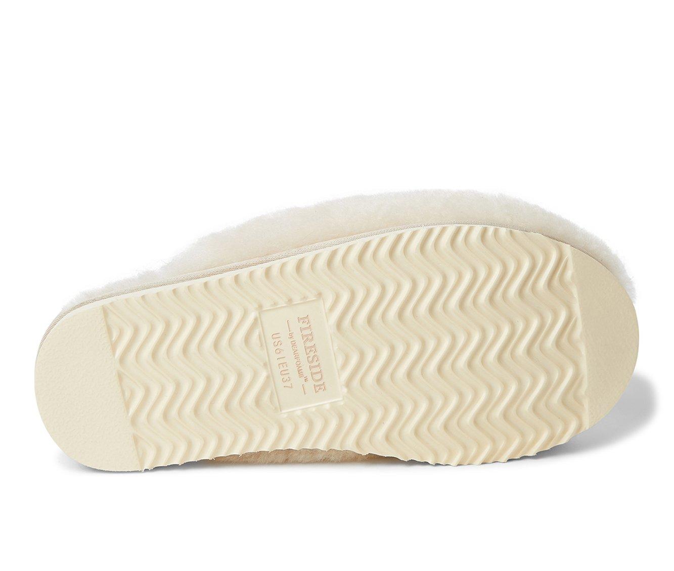 Fireside by Dearfoams Women's Shelly Beach Shearling Scuff Slippers