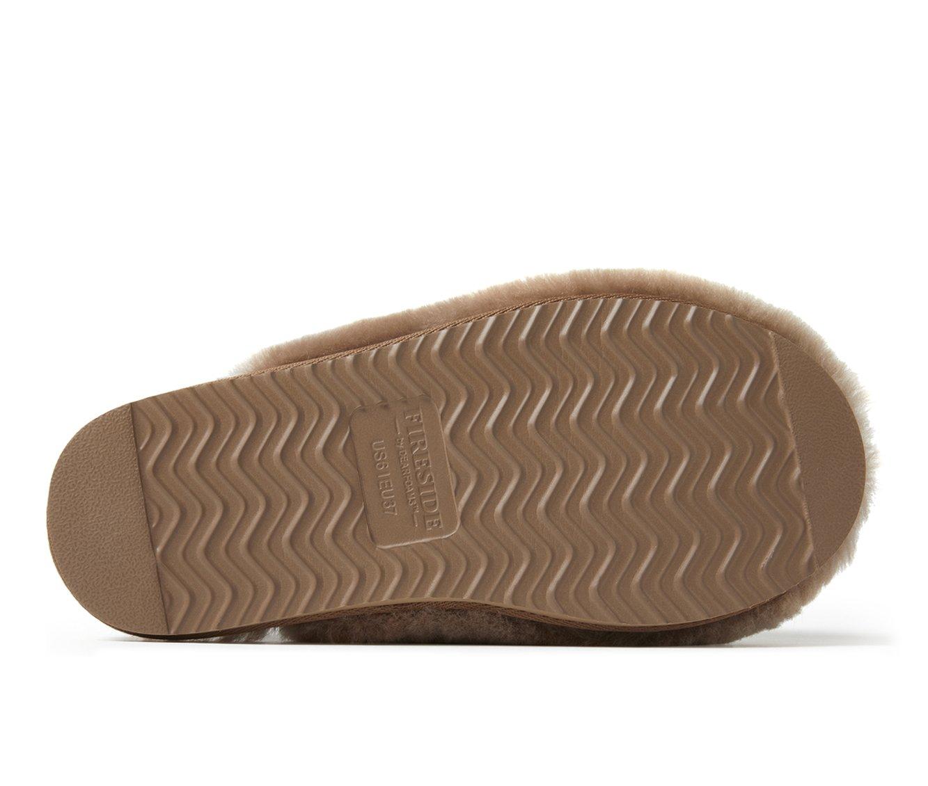 Fireside by Dearfoams Women's Shelly Beach Shearling Scuff Slippers