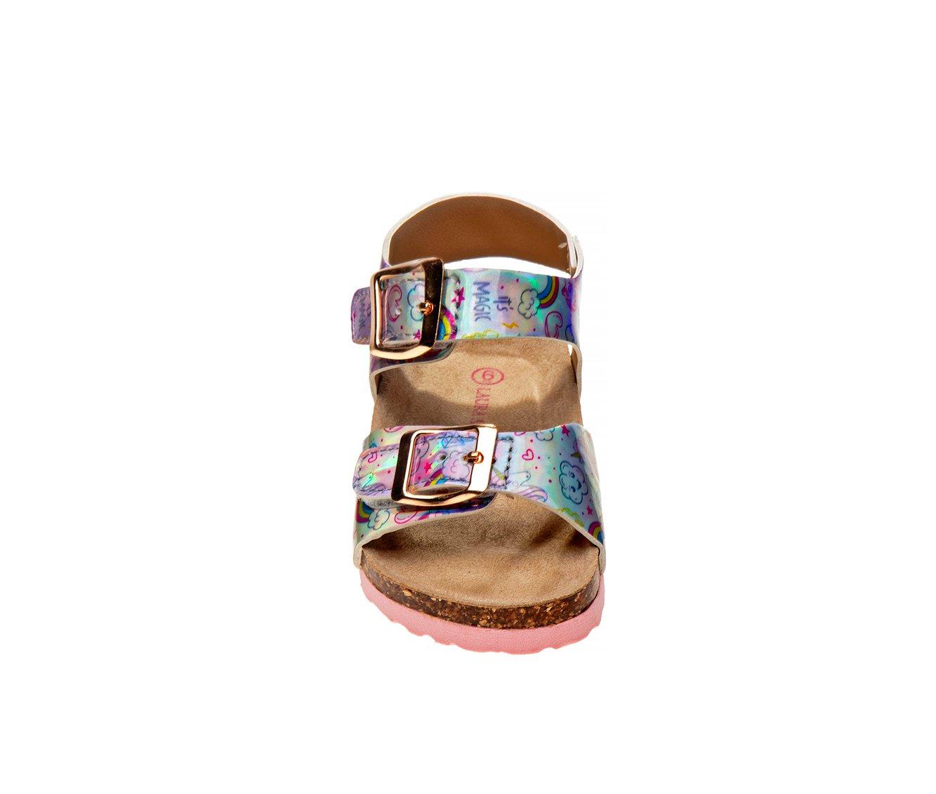 Girls' Laura Ashley Toddler 88382H Buckle Footbed Sandals