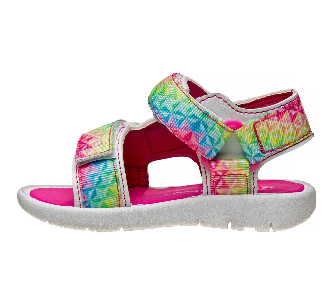 Girls' Rugged Bear Toddler RB88856H Rainbow Adjustable Sandals