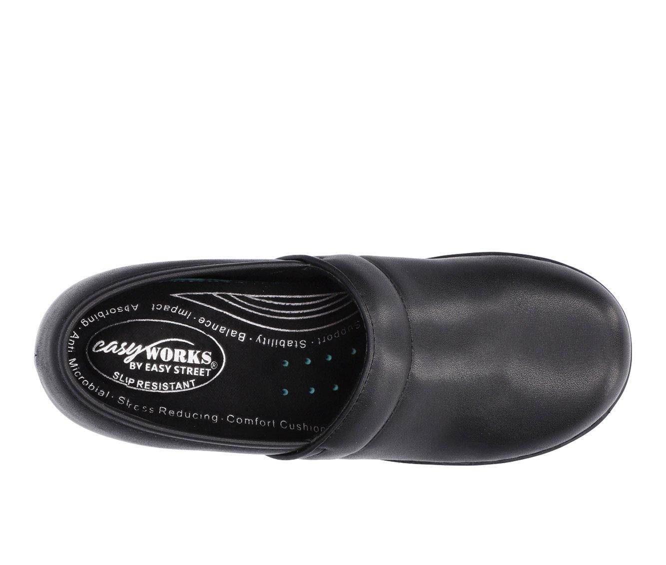 Women's Easy Works by Easy Street Lead Black Slip-Resistant Clogs