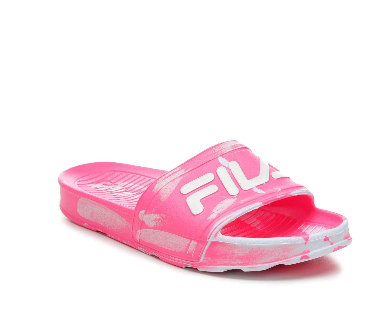 Women s Fila Sleek Slide Marble Sport Slides Shoe Carnival