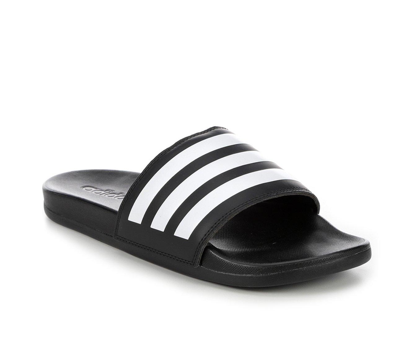 Women's Adidas Adilette Comfort Stripe Sport Slides