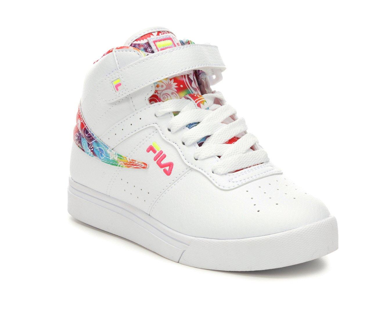 Girls' Fila Little Kid & Big Kid Vulc 13 Rogue Tie-Dye High-Top Sneakers |  Shoe Carnival