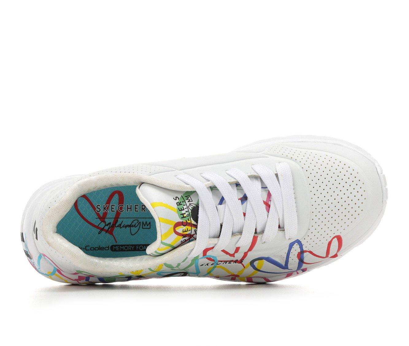 Girls' Skechers Street Little Kid & Big Kid Uno Lite Heart Wedge Sneakers