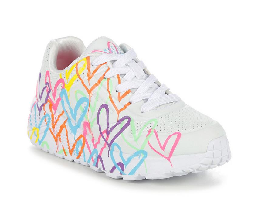 Girls' Skechers Street Little Kid & Big Kid Uno Lite Heart Wedge Sneakers