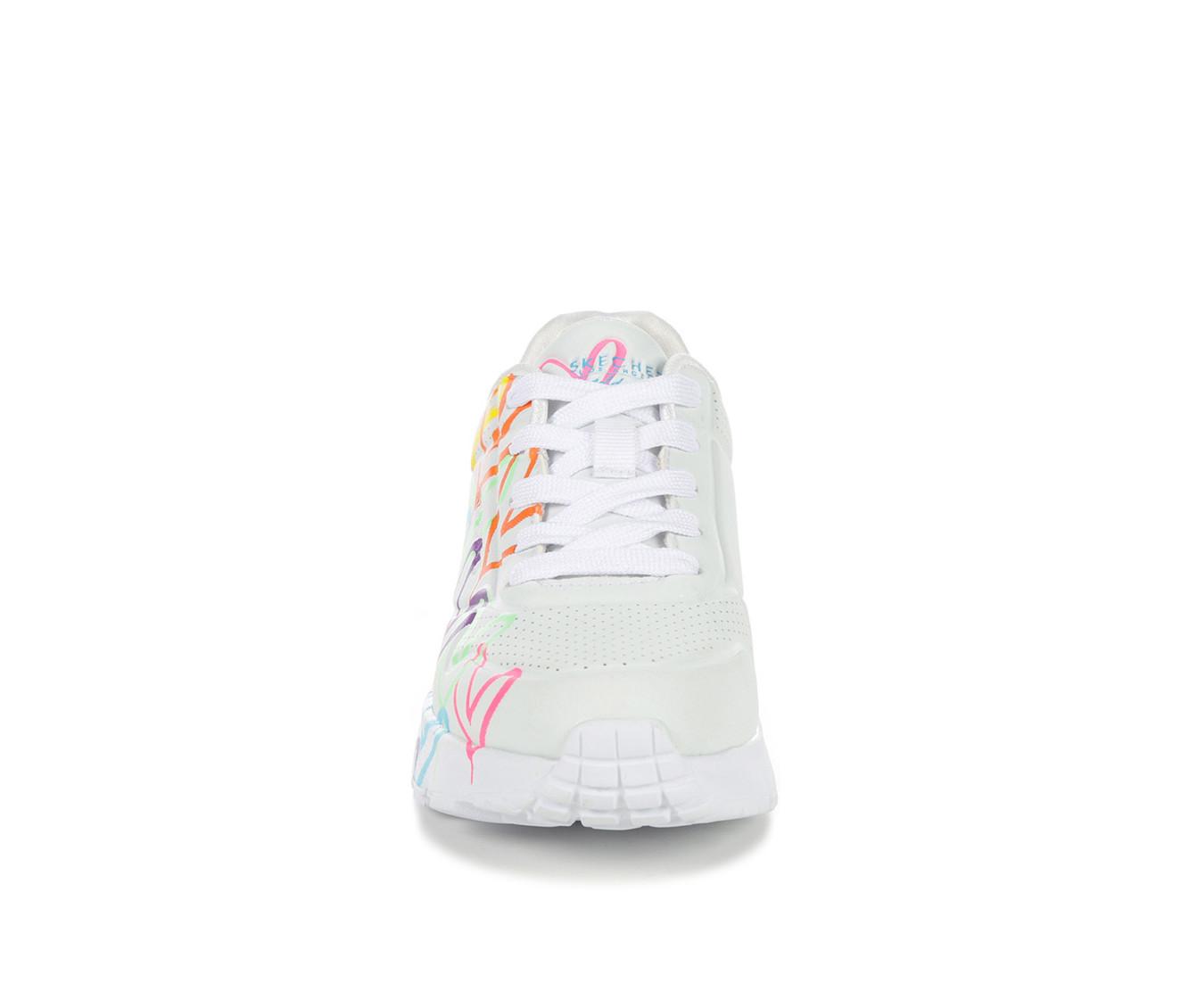 Girls' Skechers Street Little Kid & Big Kid Uno Lite Heart Wedge Sneakers