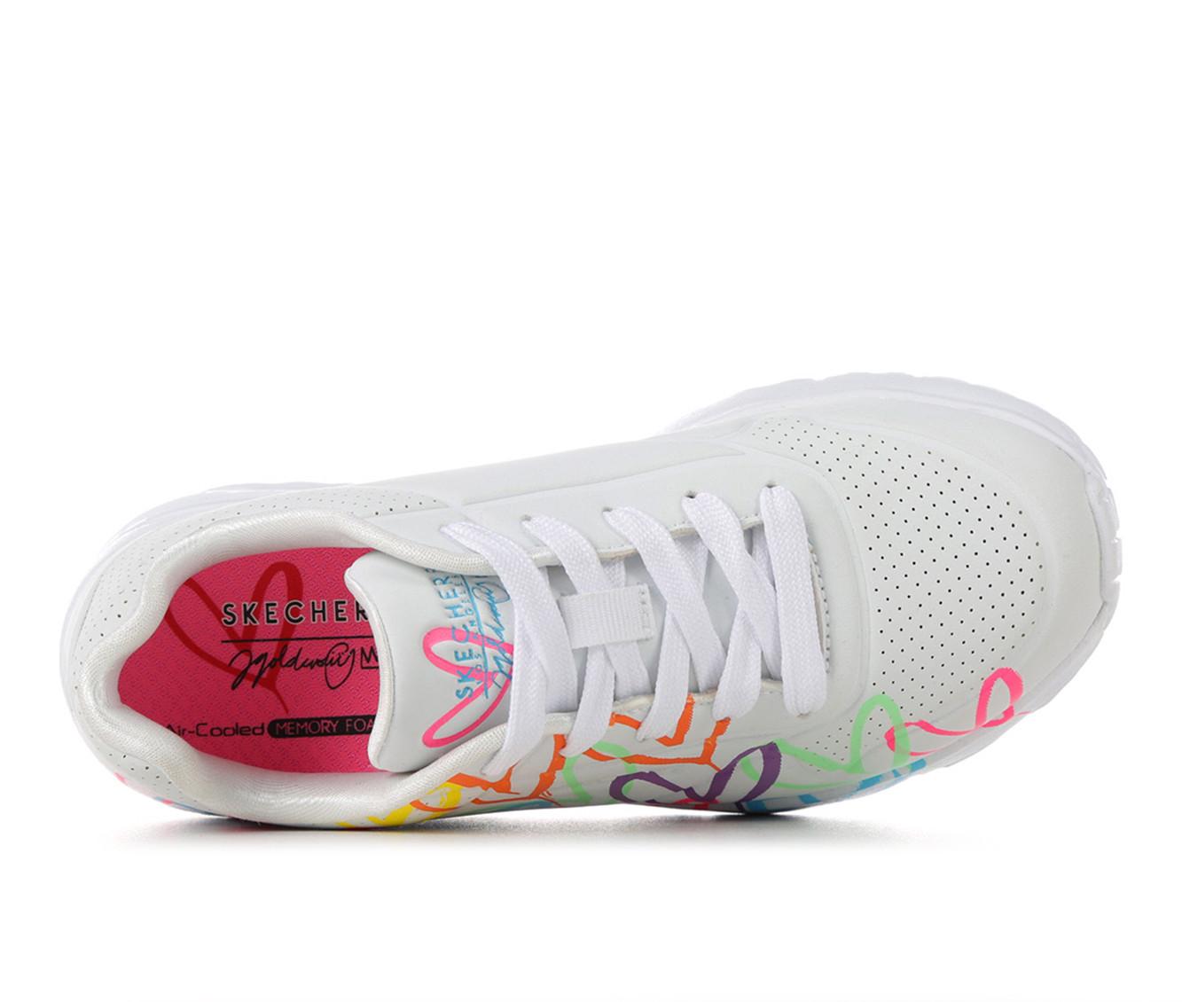 Girls' Skechers Street Little Kid & Big Kid Uno Lite Heart Wedge Sneakers