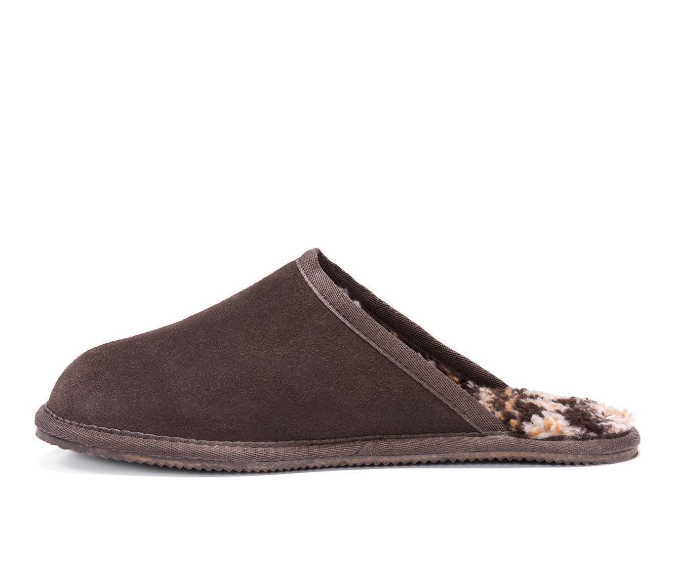 MUK LUKS Men's Dave Printed Berber Suede Slippers