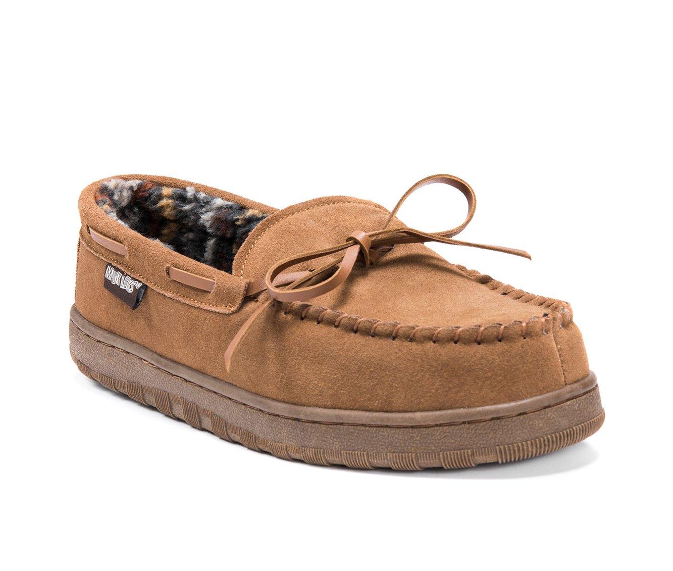 MUK LUKS Men's Paul Printed Berber Suede Moccasins