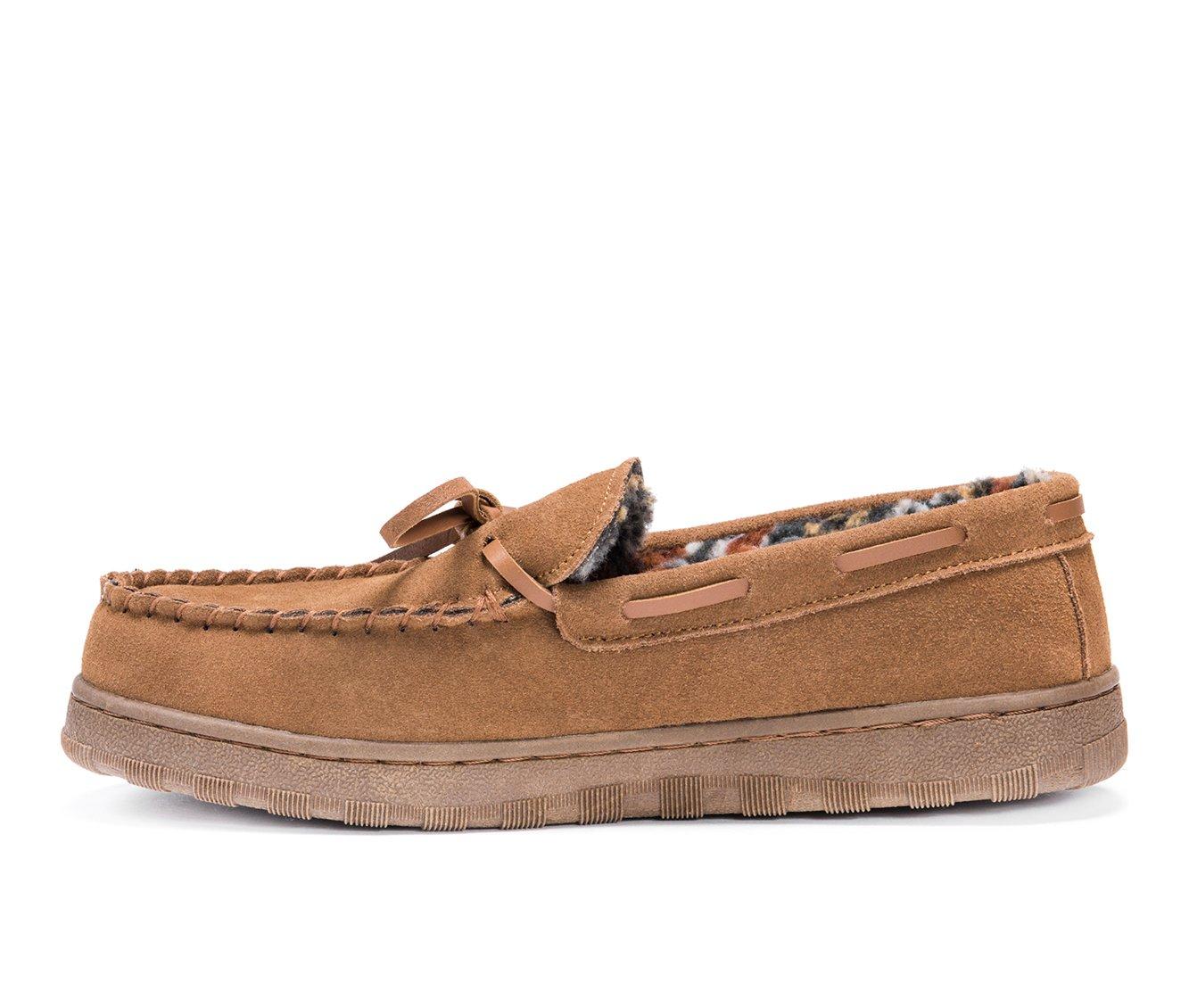 MUK LUKS Men's Paul Printed Berber Suede Moccasins