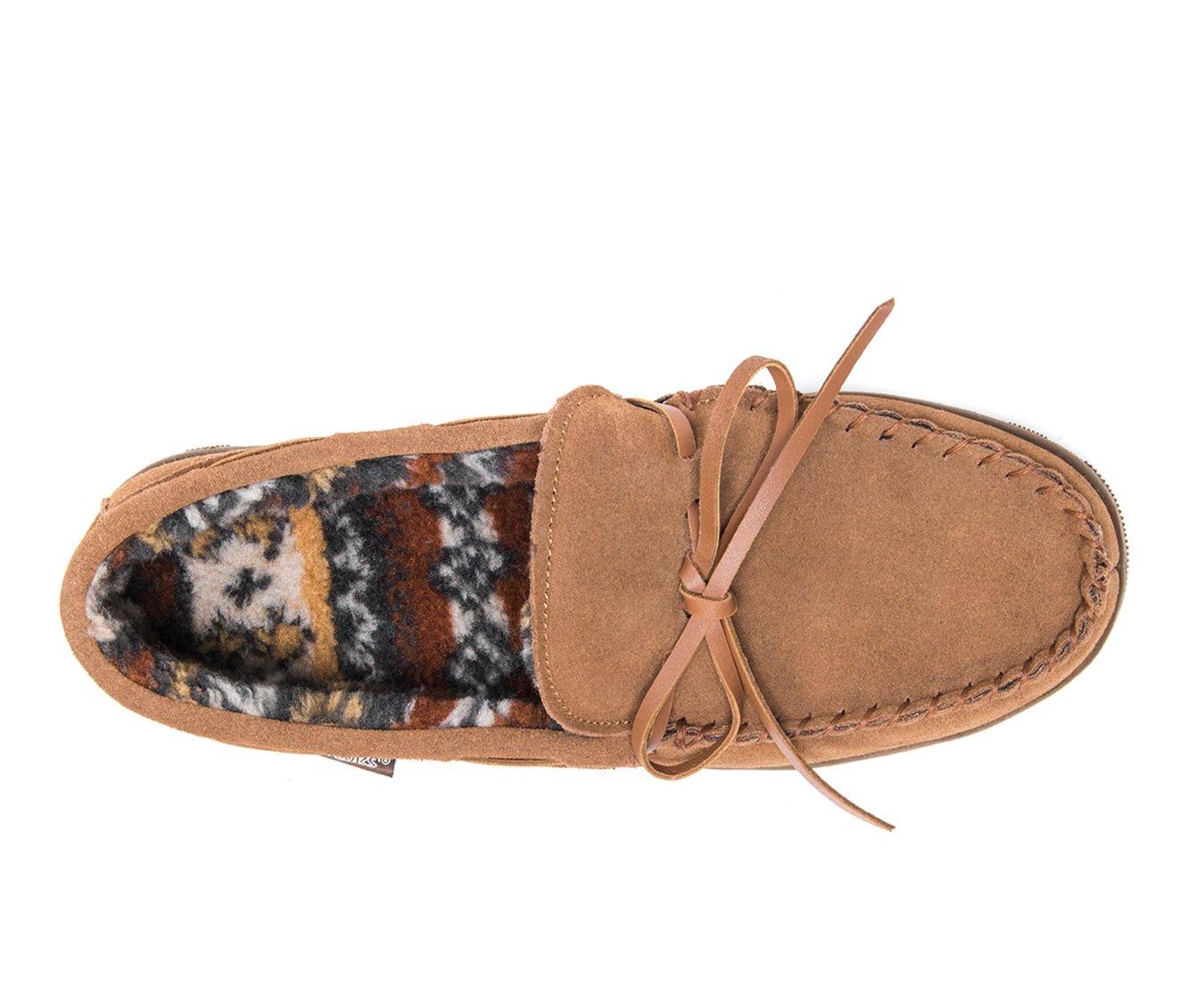 MUK LUKS Men's Paul Printed Berber Suede Moccasins