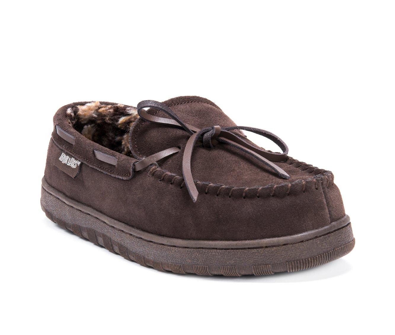 MUK LUKS Men's Paul Printed Berber Suede Moccasins