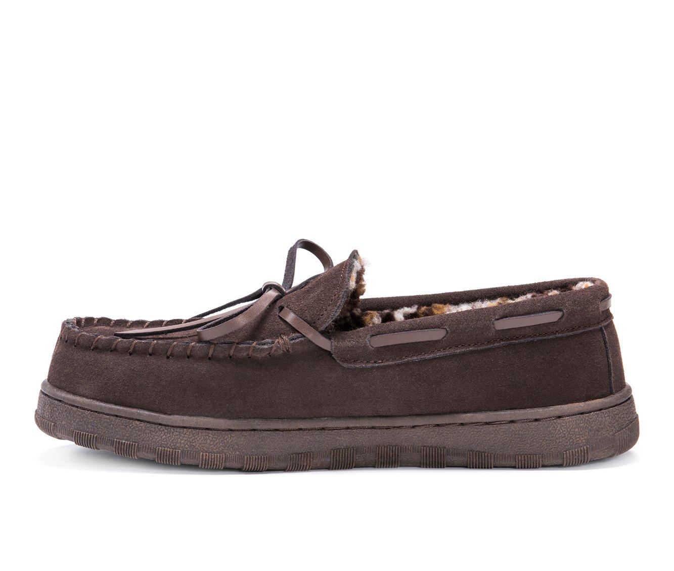 MUK LUKS Men's Paul Printed Berber Suede Moccasins