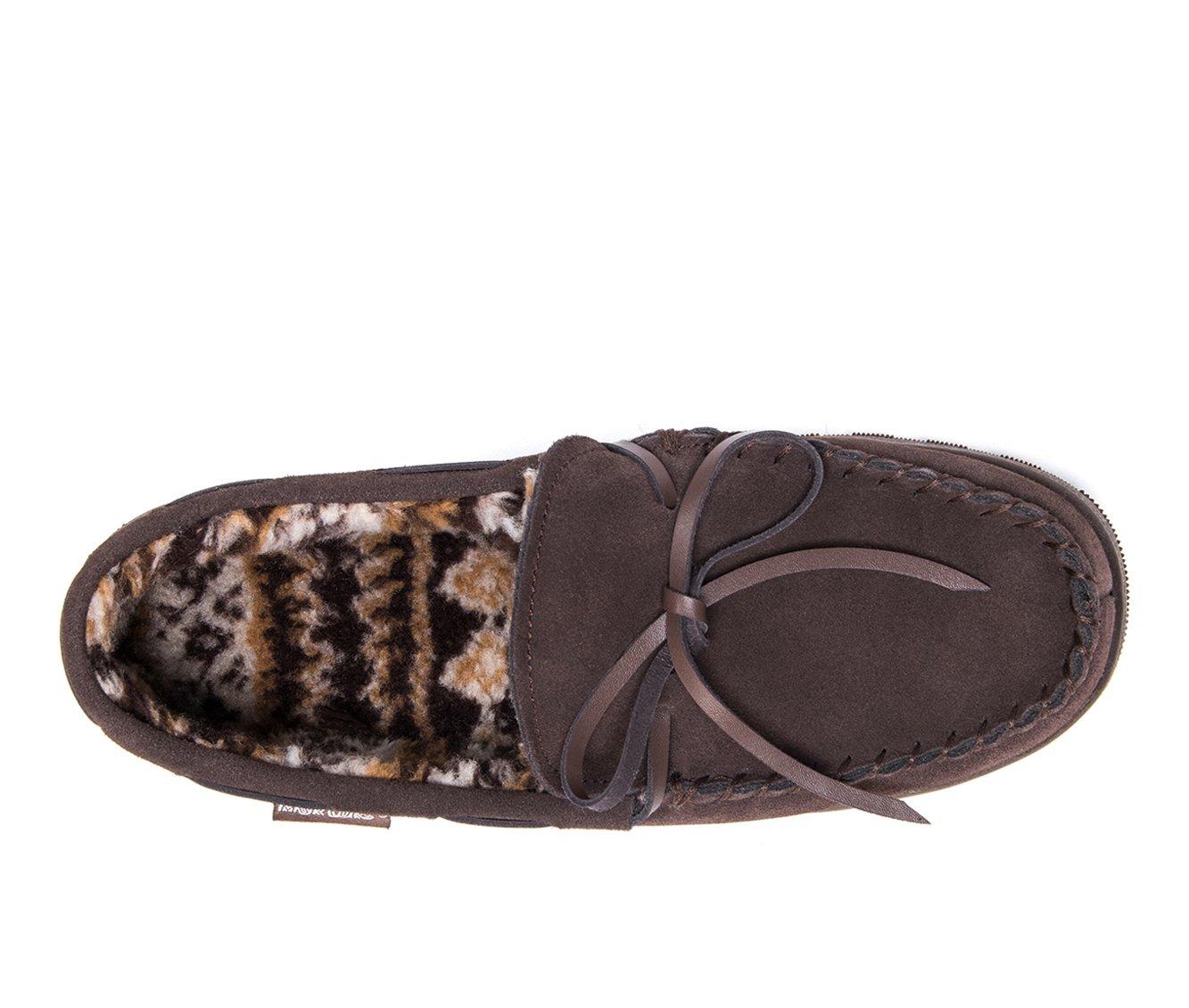 MUK LUKS Men's Paul Printed Berber Suede Moccasins